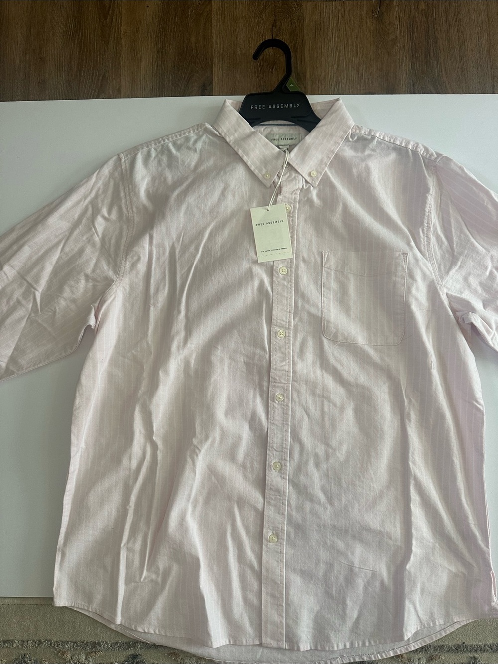 Men's Button-Down Shirt in Light Pink
